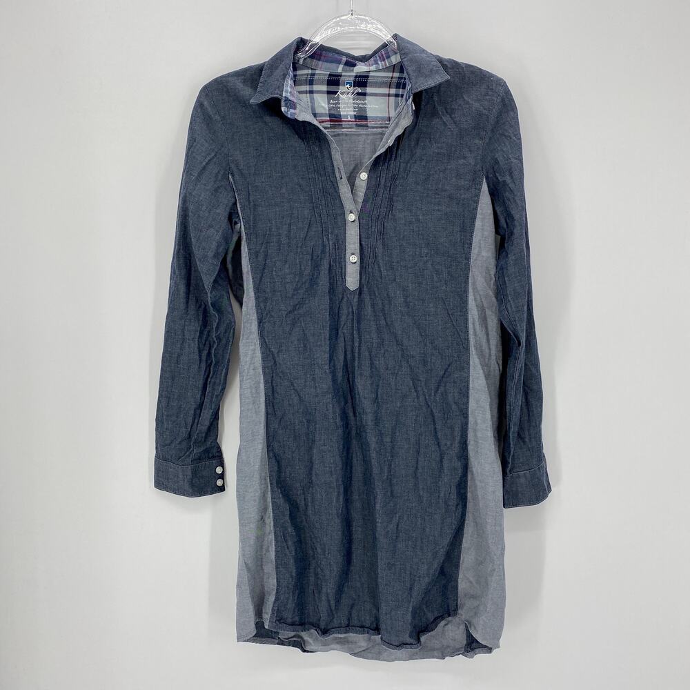 KUHL Kiley Dress Grey Cotton Blend Long Sleeve Lightweight Tunic Women's Small